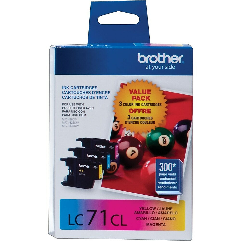 BROTHER Cartouche Jet d'encre Originale CMY (300 pages) - LC713PKS