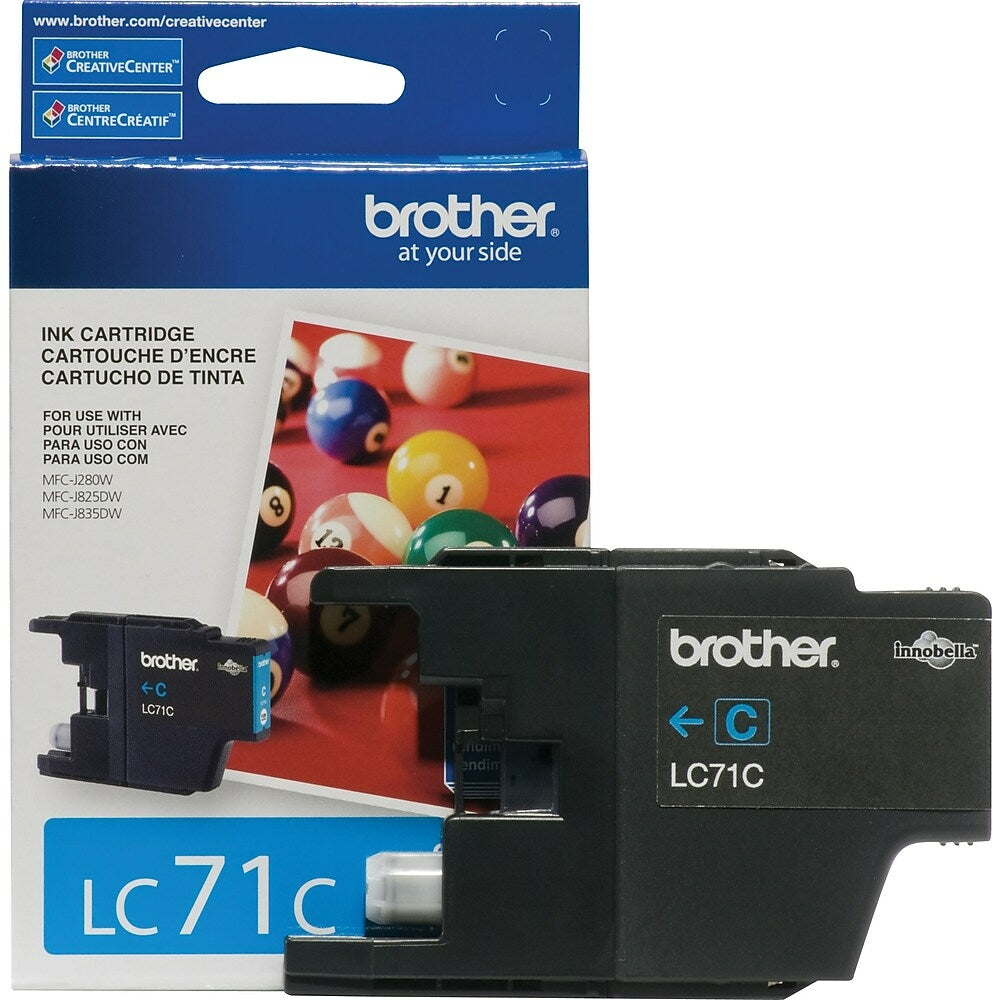BROTHER Cartouche Jet d'encre Originale Cyan (300 pages) - LC71CS