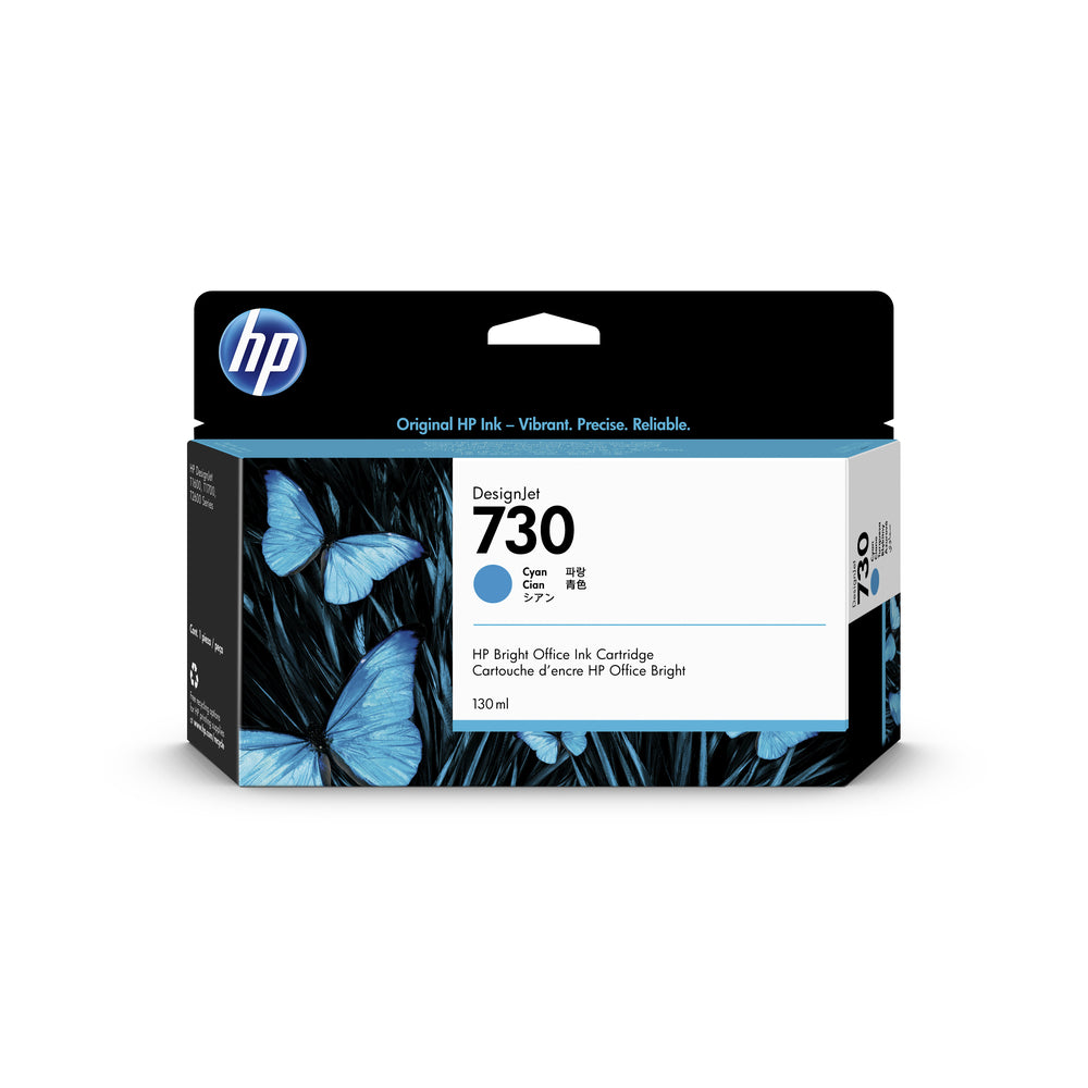 HP Cartouche Jet d'encre Originale Cyan 130 ml - 730 - P2V62A