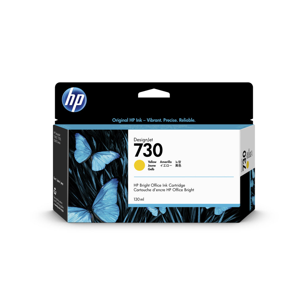 HP Cartouche Jet d'encre Originale Jaune 130 ml - 730 - P2V64A