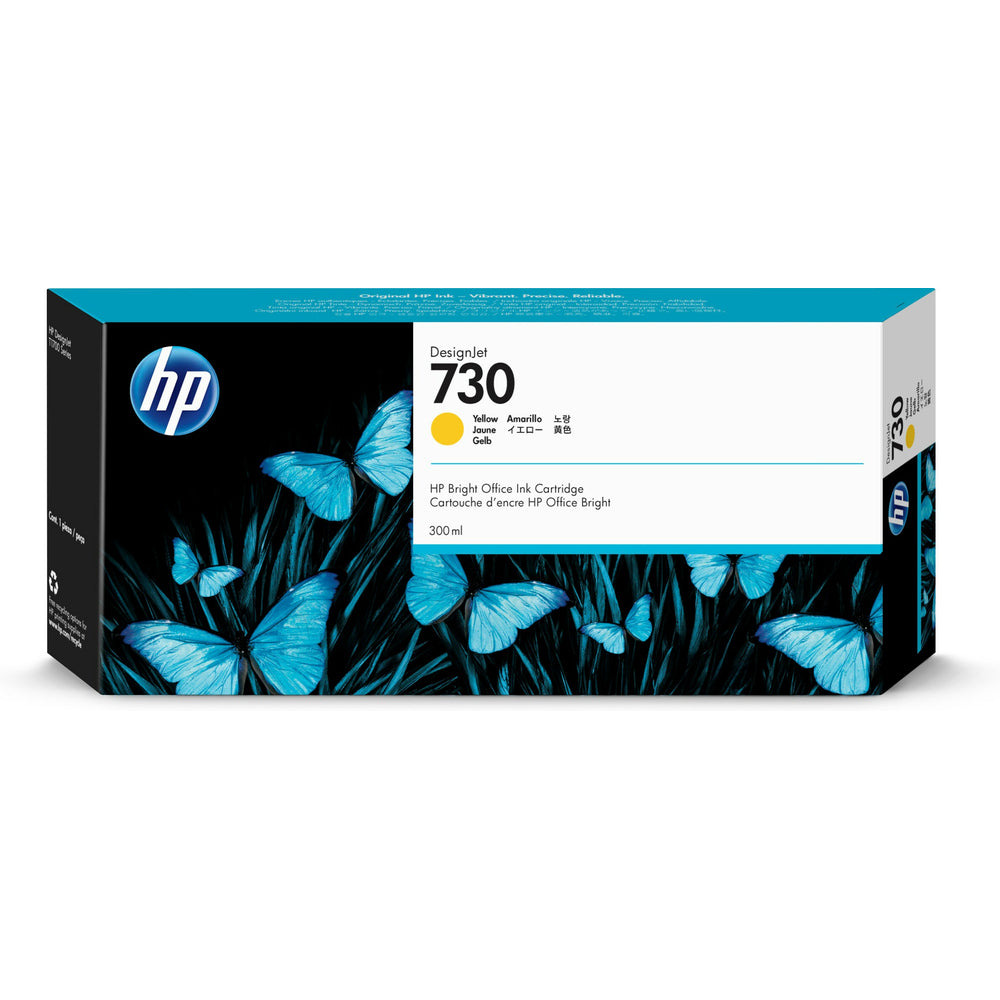 HP Cartouche Jet d'encre Originale Jaune 300 ml - 730 - P2V70A
