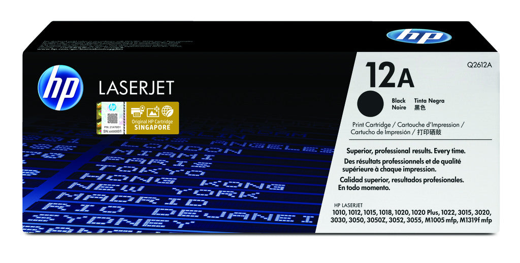 HP Cartouche Laser Originale Noire (2 000 pages) - 12A - Q2612A
