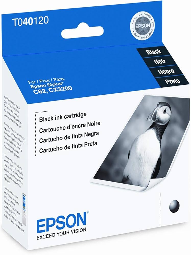 EPSON Cartouche Jet d'encre Originale Noire (600 pages) - T040120