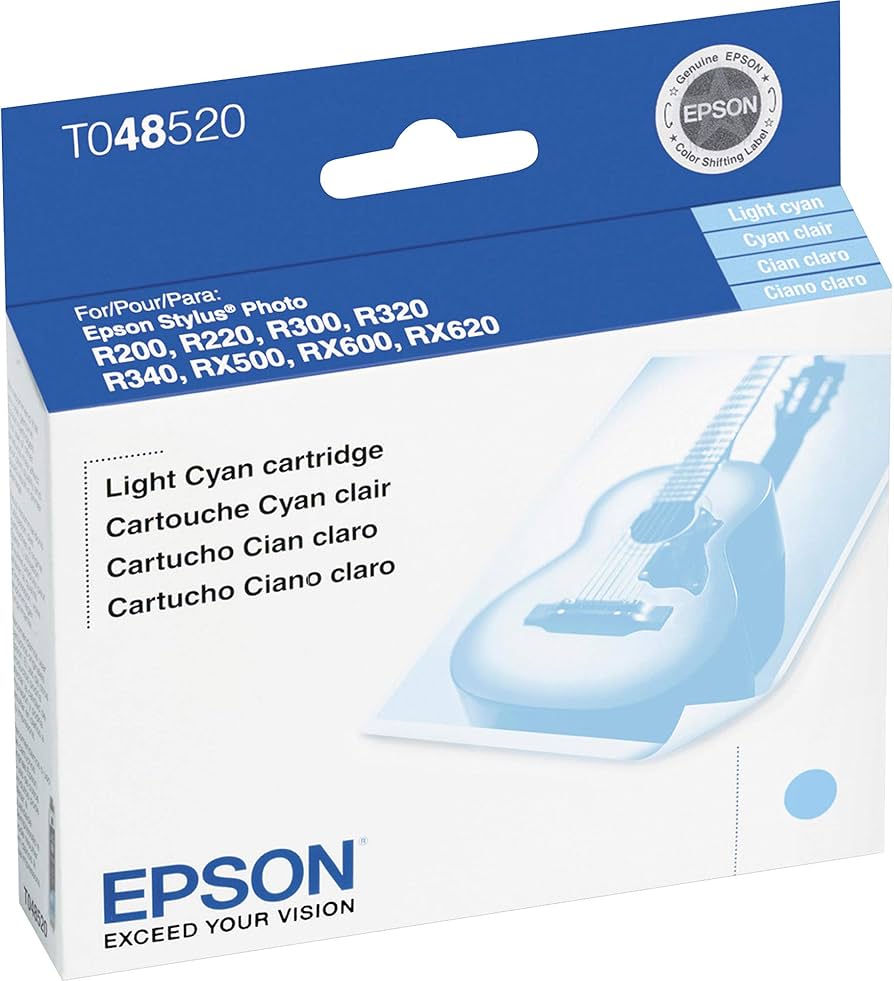 EPSON Cartouche Jet d'encre Originale Cyan, clair (430 pages) - T048 - T048520-S