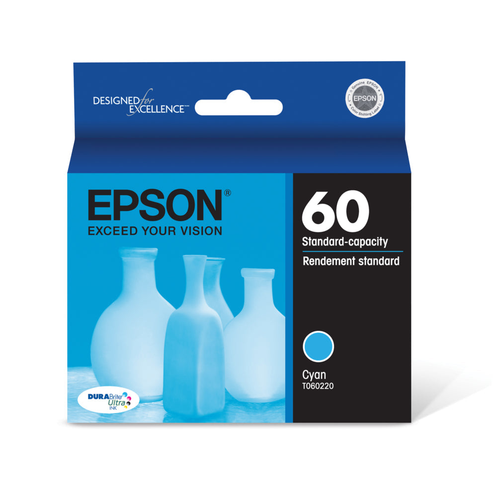 EPSON Cartouche Jet d'encre Originale Cyan (450 pages) - T060 - T060220-S