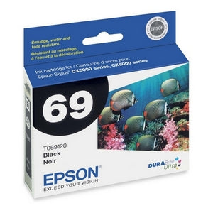 EPSON Cartouche Jet d'encre Originale Noire (230 pages) - 69 - T069120-S-K1
