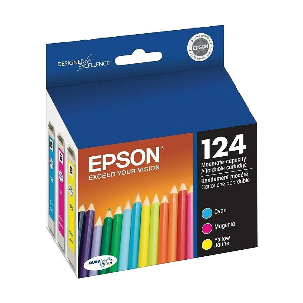 EPSON Cartouche Jet d'encre Originale CMY (240 pages) - T124 - T124520-S