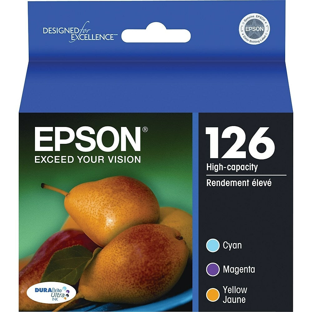 EPSON Cartouche Jet d'encre Originale CMY (480 pages) - T126 - T126520-S