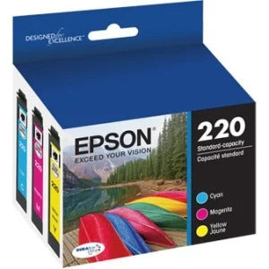 EPSON Cartouche Jet d'encre Originale CMYK (495 pages) - 220 - T220520-S-K