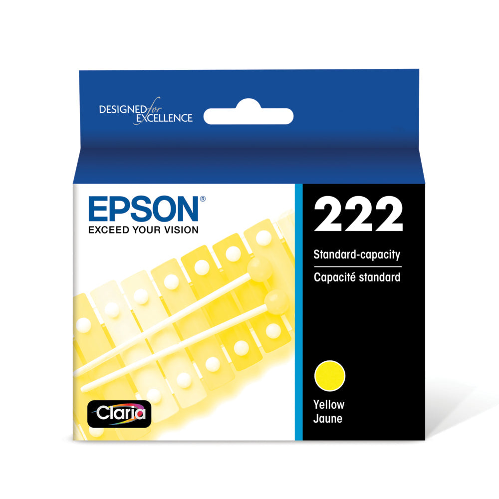 EPSON Cartouche Jet d'encre Originale Jaune (185 pages) - T222420-S