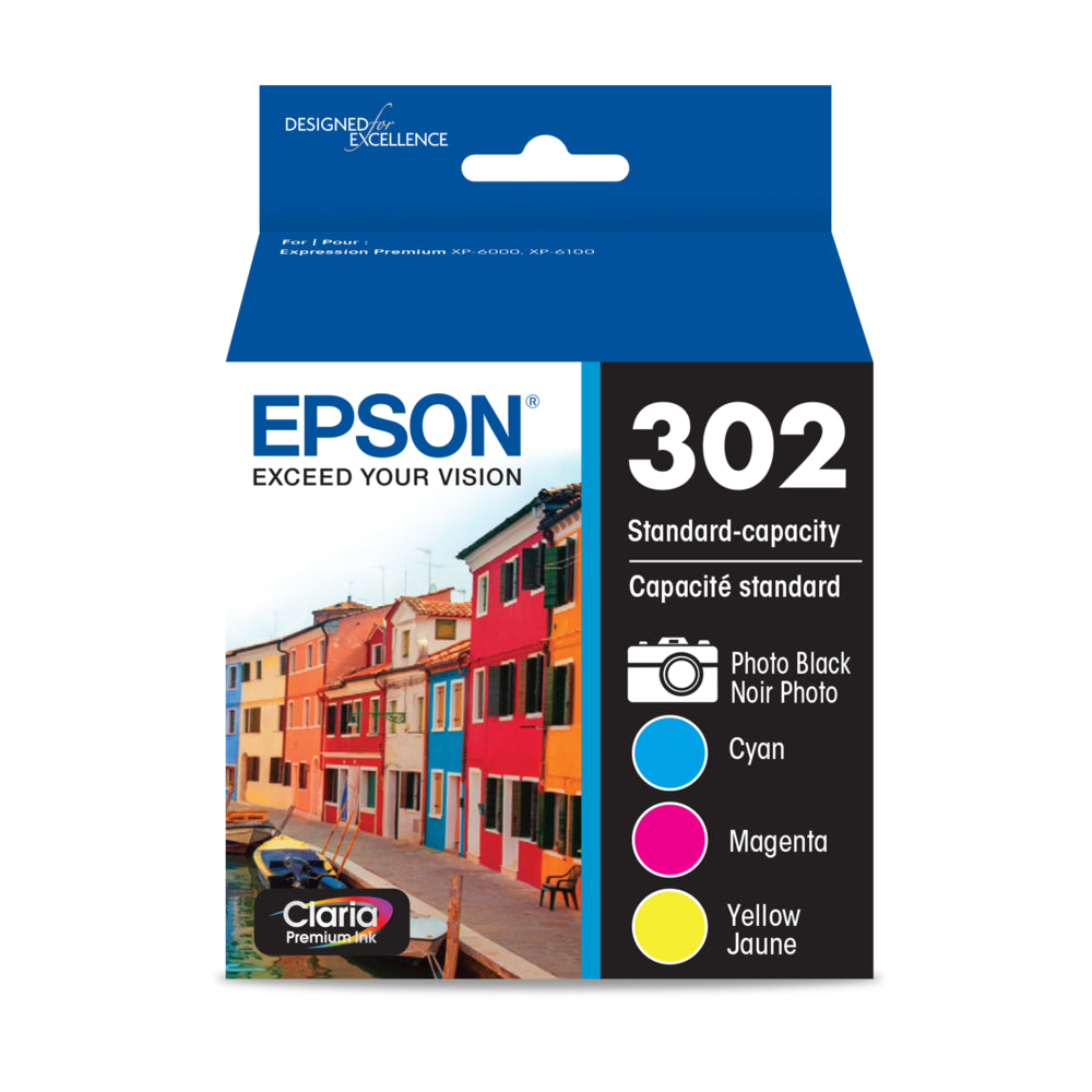 EPSON Cartouche Jet d'encre Originale CMY (300 pages) - T302 - T302520-S