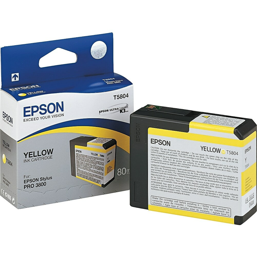 EPSON Cartouche Jet d'encre Originale Jaune (245 pages) - T580 - T580400