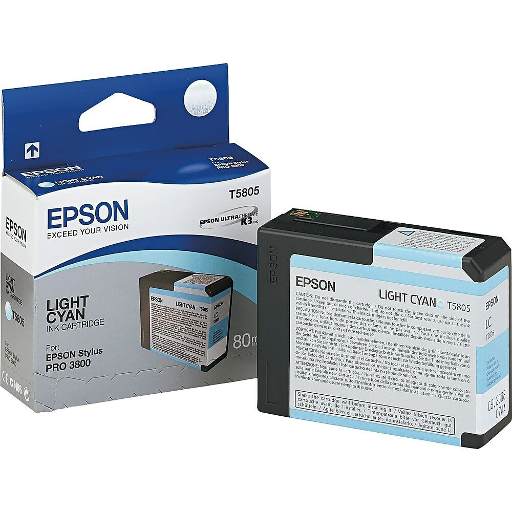 EPSON Cartouche Jet d'encre Originale Photo, cyan (245 pages) - T580 - T580500