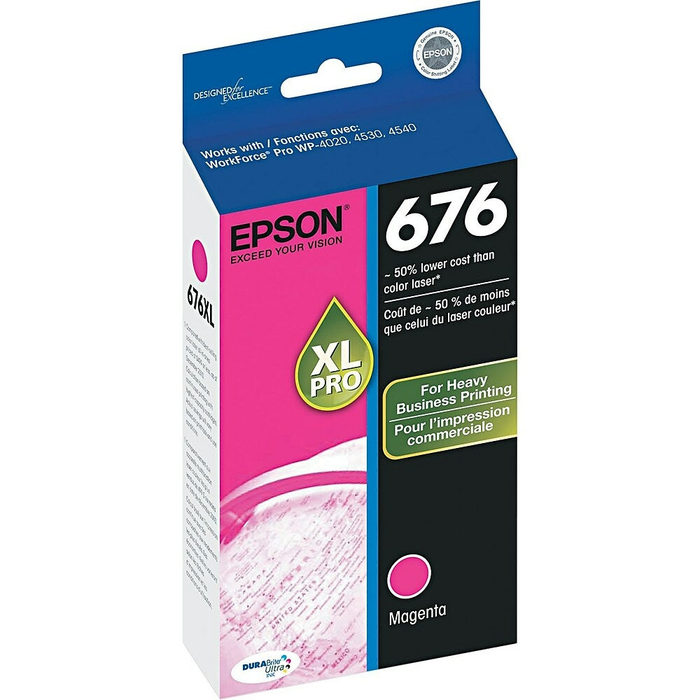 EPSON Cartouche Jet d'encre Originale Magenta (1 200 pages) - T676 - T676XL320