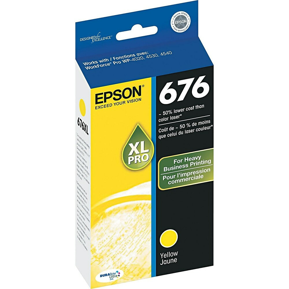 EPSON Cartouche Jet d'encre Originale Jaune (1 200 pages) - T676 - T676XL420