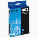 EPSON Cartouche Jet d'encre Originale Cyan (600 pages) - T802 - T802220