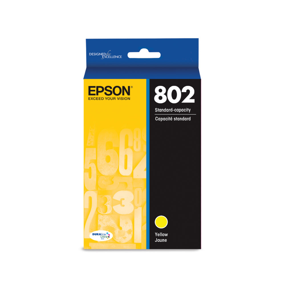 EPSON Cartouche Jet d'encre Originale Jaune (600 pages) - T802 - T802420-S
