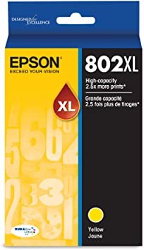 EPSON Cartouche Jet d'encre Originale Jaune (1 900 pages) - T802XL420-S