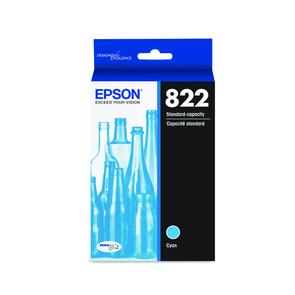 EPSON Cartouche Jet d'encre Originale Cyan (240 pages) - T822 - T822220-S