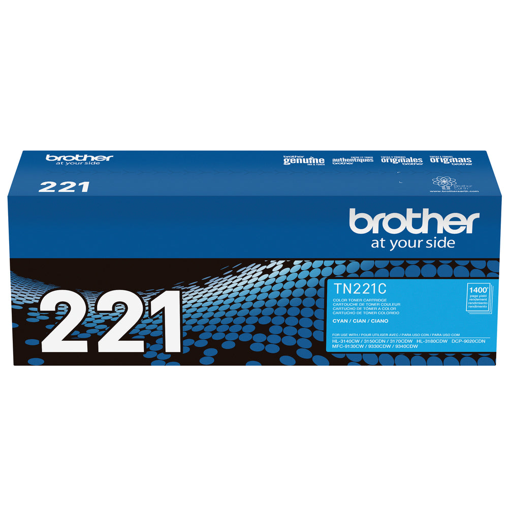 BROTHER Cartouche Laser Originale Cyan (1 400 pages) - TN221C