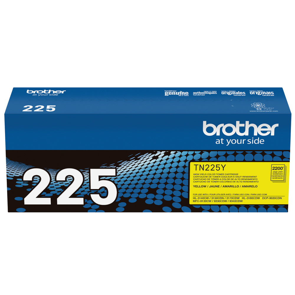 BROTHER Cartouche Laser Originale Jaune (2 200 pages) - TN225Y