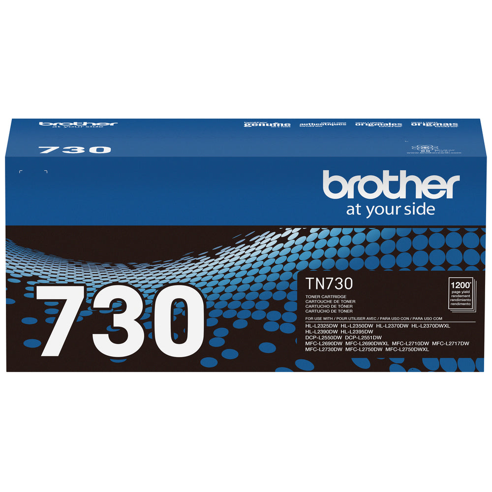 BROTHER Cartouche Laser Originale Noire (1 200 pages) - TN730