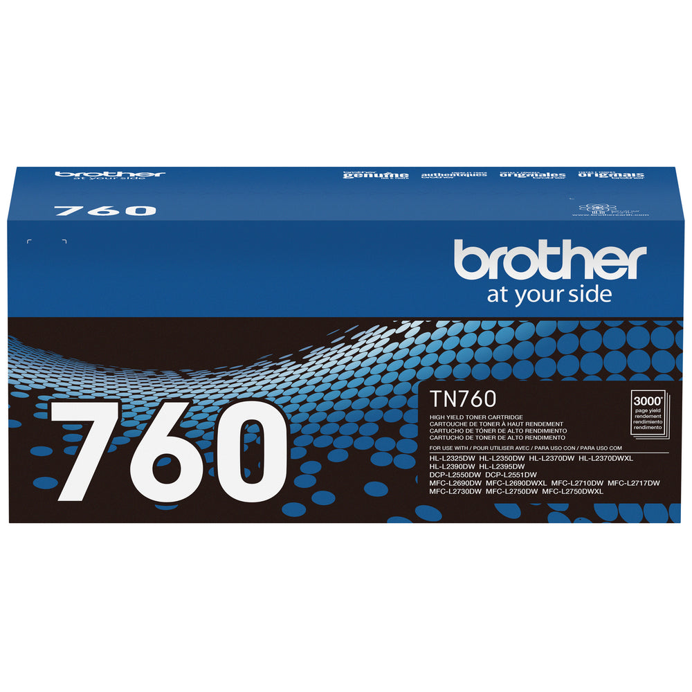 BROTHER Cartouche Laser Originale Noire (3 000 pages) - TN760