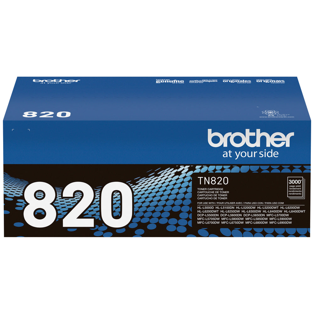 BROTHER Cartouche Laser Originale Noire (3 000 pages) - TN820