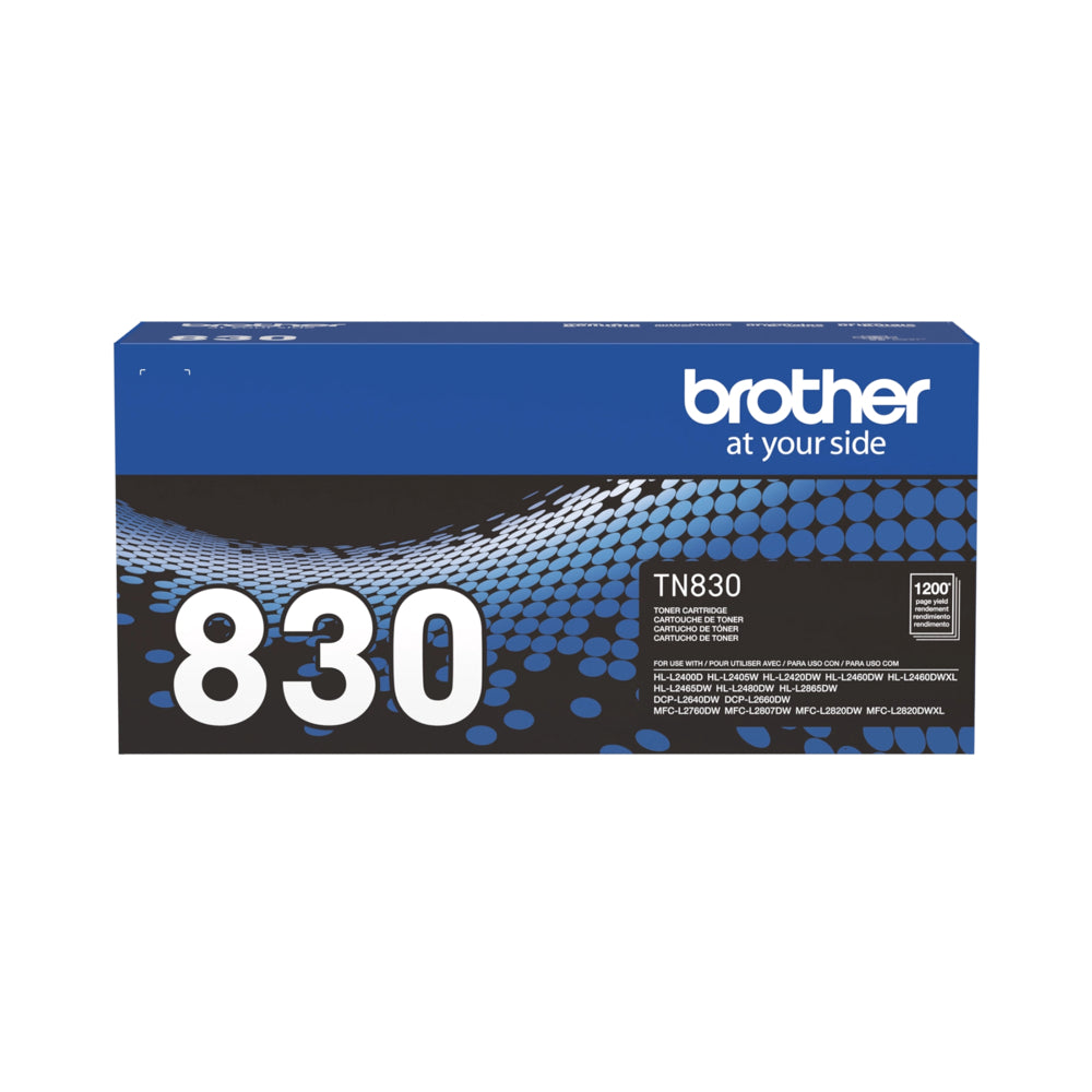 BROTHER Cartouche Laser Originale Noire (1 200 pages) - TN830