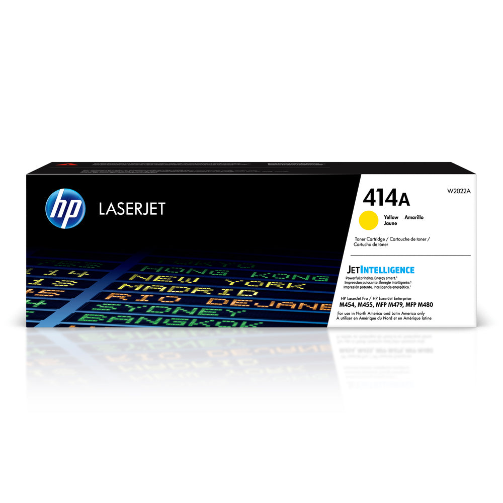 HP Cartouche Laser Originale Jaune (2 100 pages) - 414A - W2022A