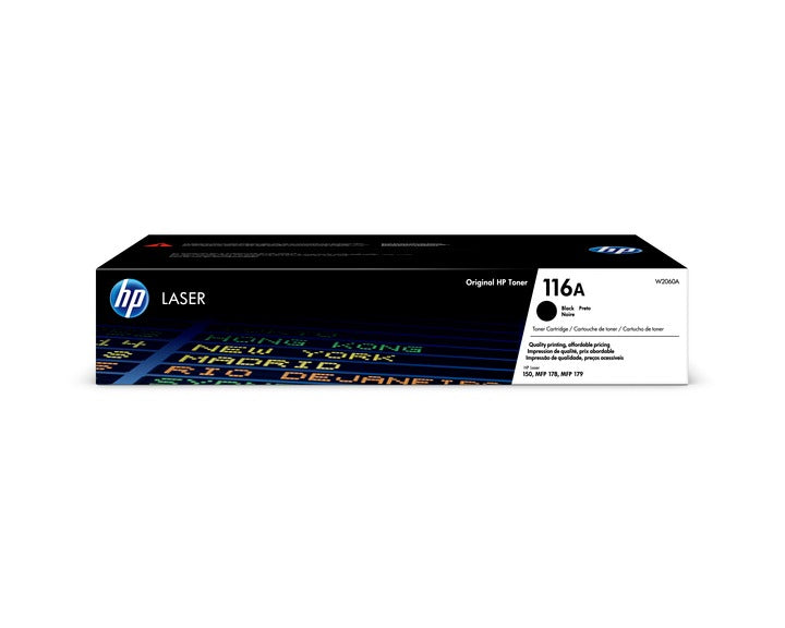 HP Cartouche Laser Originale Noire (1 000 pages) - 116A - W2060A