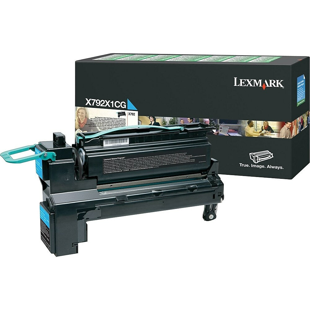 Cartouche laser originale Lexmark Cyan (20 000 p.) - X792X1CG