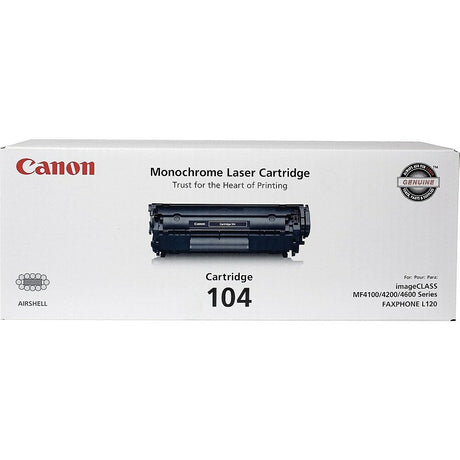 CANON Cartouche Laser Originale Noire (2 000 pages)  - 104 - 0263B001