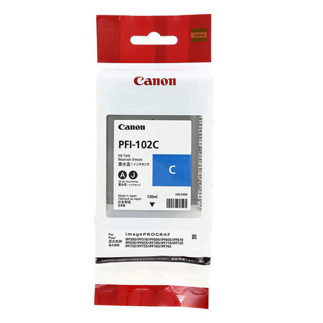 CANON Cartouche Jet d'encre Originale Cyan 130 ml  - PFI-102C - 0896B001