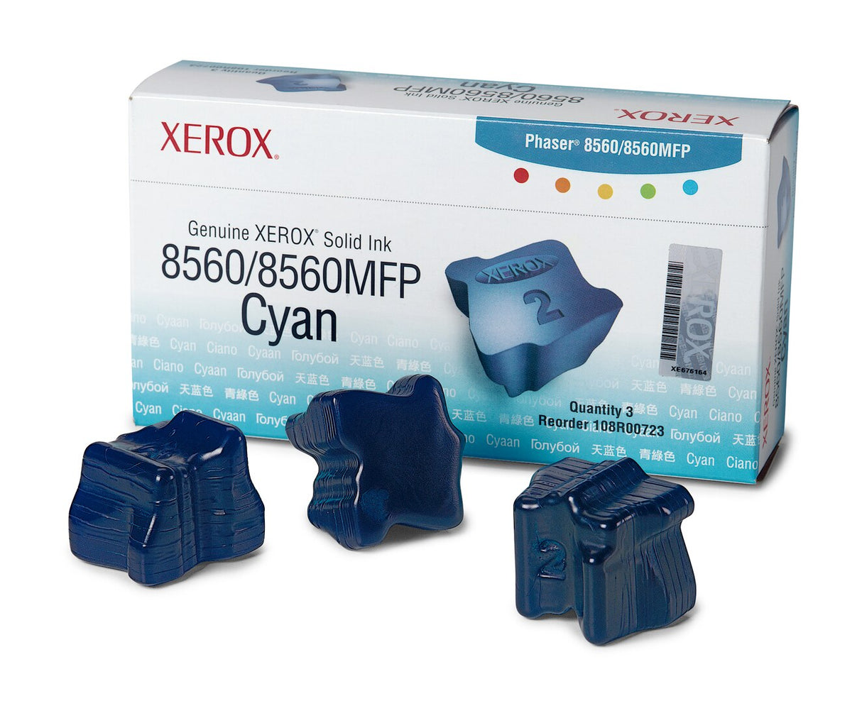 XEROX Cartouche Laser Originale Cyan (3 400 pages) - 108R00723