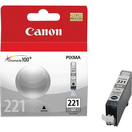 CANON Cartouche Jet d'encre Originale Gris (340 pages)  - CLI-221GR - 2950B001
