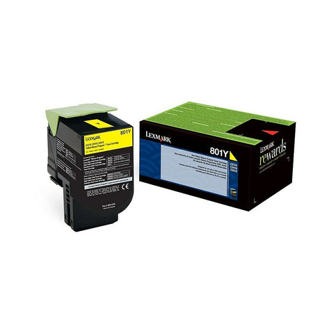 LEXMARK Cartouche Laser Originale Jaune (1 000 pages) - 80C10Y0