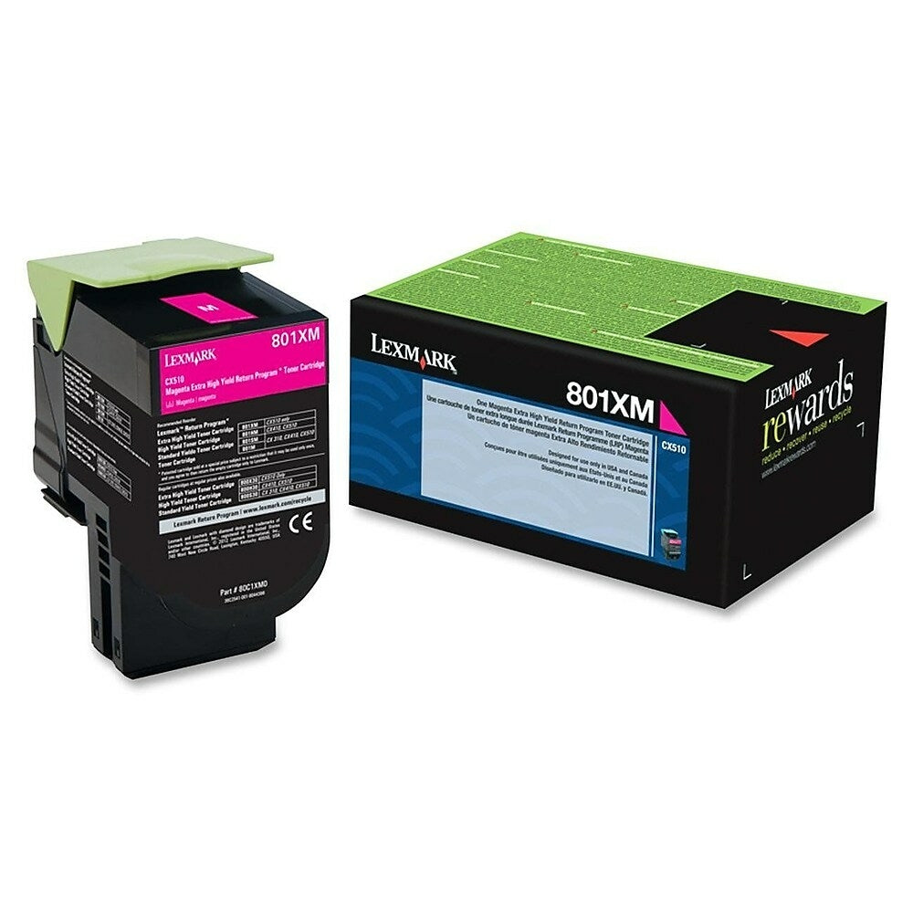 LEXMARK Cartouche Laser Originale Magenta (4 000 pages)  - 801XM - 80C1XM0