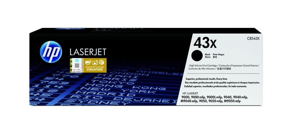 HP Cartouche Laser Originale Noire (30 000 pages)  - 43X - C8543X