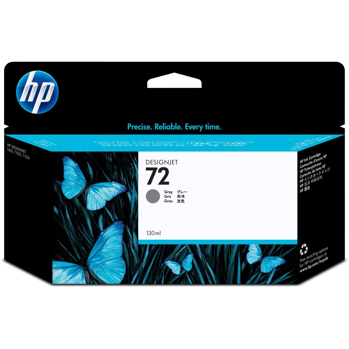 HP Cartouche Jet d'encre Originale Gris 130 ml  - 72 - C9374A