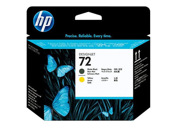HP Tête d'impression Jet d'encre Originale Noire, mat, et, jaune  - 72 - C9384A