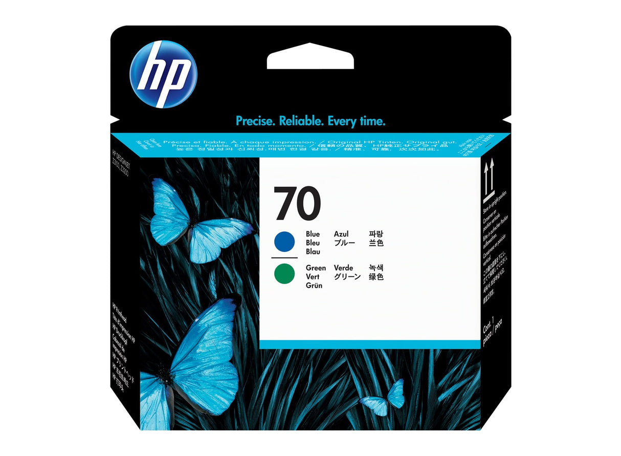 HP Tête d'impression Jet d'encre Originale Bleue, et, vert  - 70 - C9408A