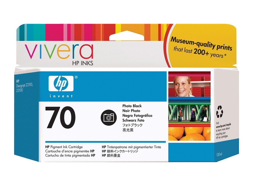 HP Cartouche Jet d'encre Originale Photo, noir 130 ml  - 70 - C9449A