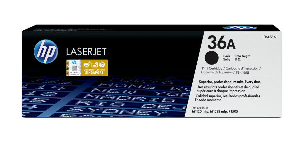 HP Cartouche Laser Originale Noire (2 000 pages)  - 36A - CB436A