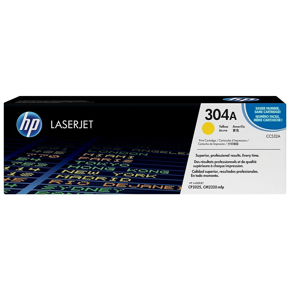 HP Cartouche Laser Originale Jaune (2 800 pages)  - 304A - CC532A
