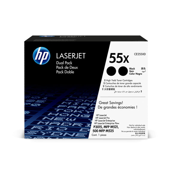 HP Cartouche Laser Originale Noire (6 000 pages)  - 55A - CE255XD