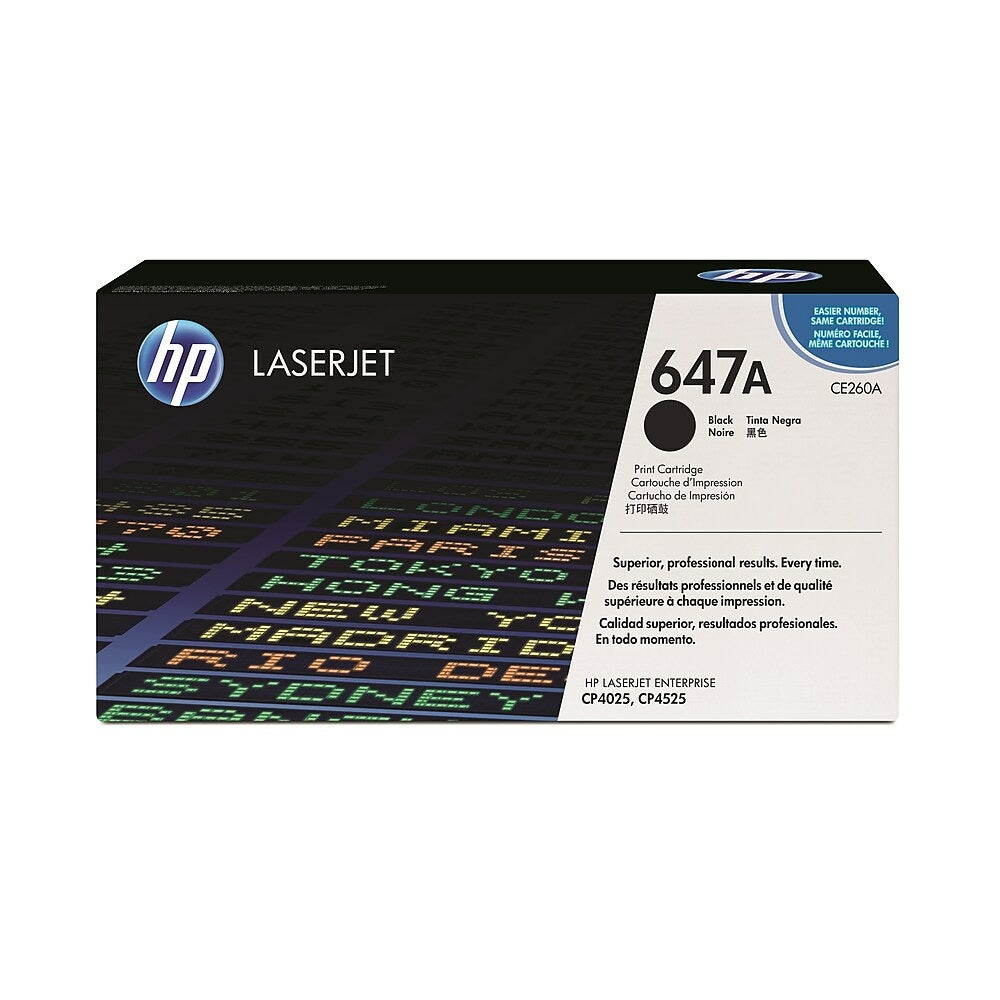 HP Cartouche Laser Originale Noire (8 500 pages)  - 647A - CE260A