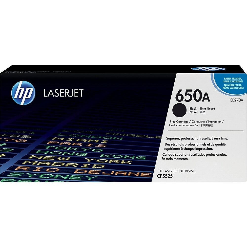 HP Cartouche Laser Originale Noire (13 500 pages)  - 650A - CE270A