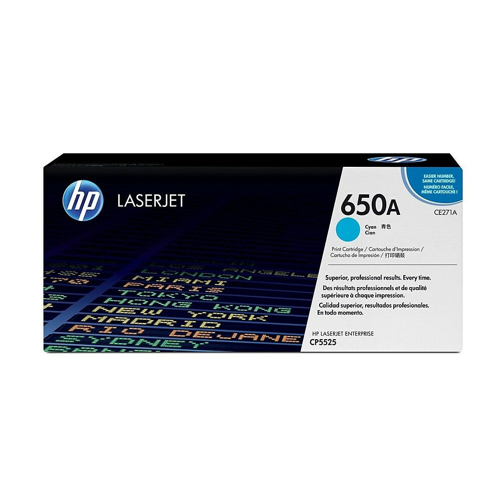 HP Cartouche Laser Originale Cyan (15 000 pages)  - 650A - CE271A