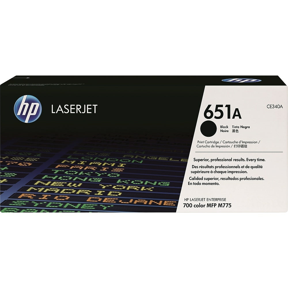 HP Cartouche Laser Originale Noire (13 500 pages)  - 651A - CE340A